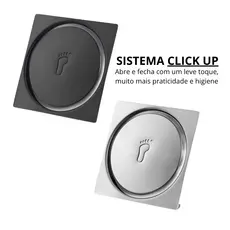 Ralo Inteligente Click Inox 10x10 Antiodor | Design Moderno e Tampa Removível