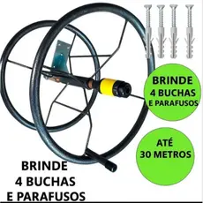Suporte para Mangueira de Jardim Giratório Enrolador de Mangueira 30 Metros