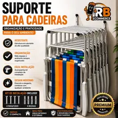 Suporte Cadeira Praia Parede Até 7 Cadeiras