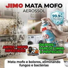 Jimo Mata Mofo 300ml Spray Sem Cloro Elimina Mofo Bolor Fungos Bactérias Armários Paredes Banheiro
