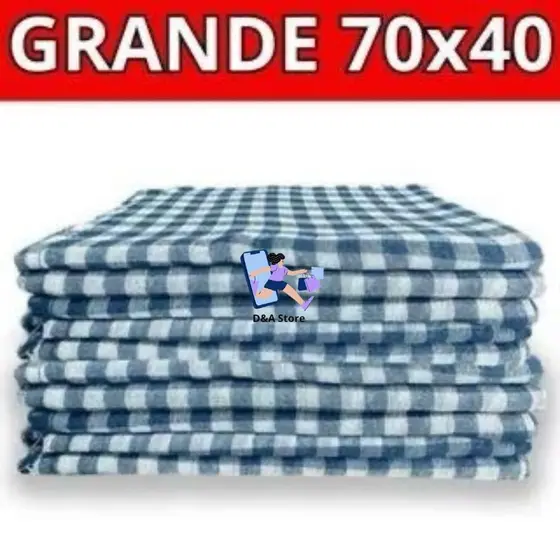 Kit Econômico 3 5 Ou 10 Panos Pano de Chão Xadrez 100% Algodão Grande