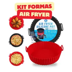 Forma de Silicone Air Fryer Antiaderente Reutilizável Forno Microondas Fritadeira