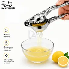 Espremedor Limão Manual Premium Inox Resistente Com Filtro Para Sementes
