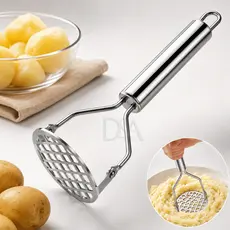 Amassador De Batata Legumes Frutas Purê Inox Espremedor Manual Resistente