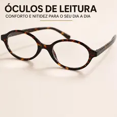 Óculos Grau Oval Leitura Perto Armaçao Luxo Feminina