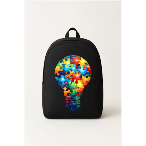 Mochila Escolar Trevix Estampa Lampada Autismo Bolsa Barato Promoção!