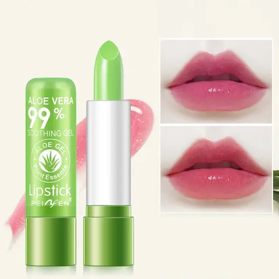 Lipstick Bálsamo Hidratante Labial Longa Duração Aloe Vera 99%