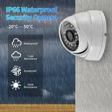 Camera Dome Infra Vermelho 24 Leds 4 Em 1 Full Hd/24 Leds, 2.0mp, 3.6mm