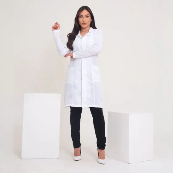 Avental Oxford Branco Premium Veterinaria Medica Enfermeira