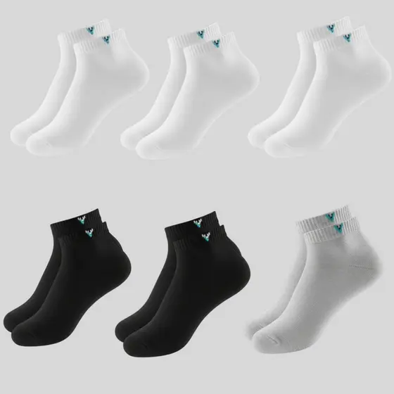 Kit 6 Pares Meias Adulto Cano Curto Soquete Algodão Unissex Masculina Feminina 34 ao 43