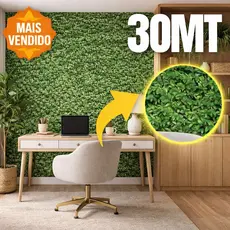 30 Metros de Papel de Parede Modelo 3D Hera Folha Verde Adesivo Autocolante para Sala, Quarto Todos Ambientes