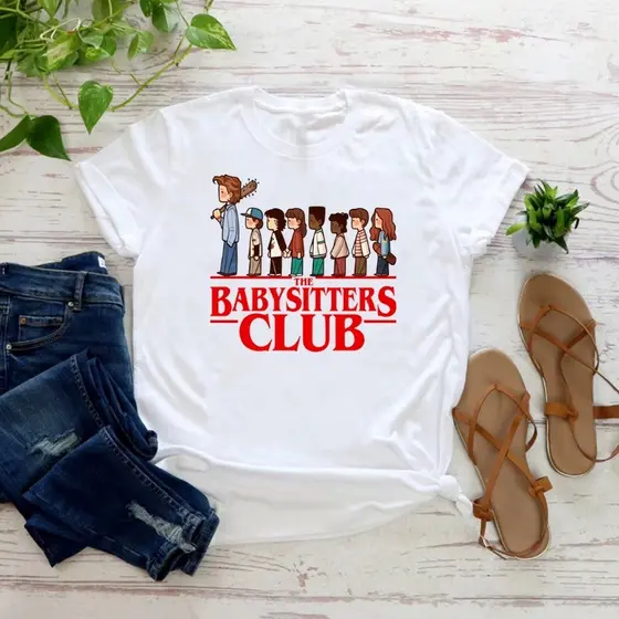 Camisa blusinha Camiseta Feminina t-shirts  Babysitters Club, Camiseta Mashup de Cultura Pop, Camisetas Femininas