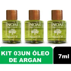 Kit 03un Óleo de Argan Inoar 7 ml - INOAR