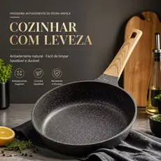 Frigideira antiaderente de pedra Maifan, frigideira doméstica, frigideira para bife,  específica para fogão de indução.