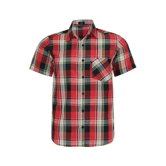 Camisa Xadrez Social Manga Curta Lbl Com Bolso Fácil de Passar 3026
