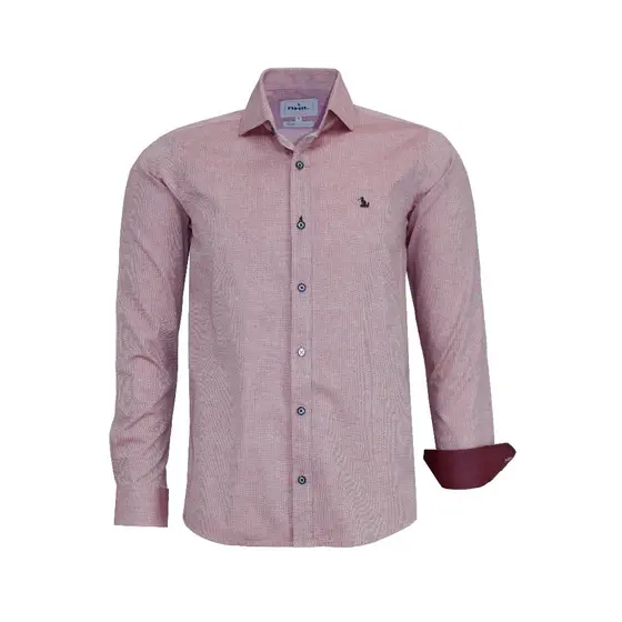 Camisa Social Amil Masculina Slim Algodão Magnetado Manga Longa 1805