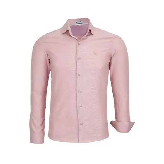 Camisa Social Amil Manga Longa Slim Liso Fácil De Passar 1919