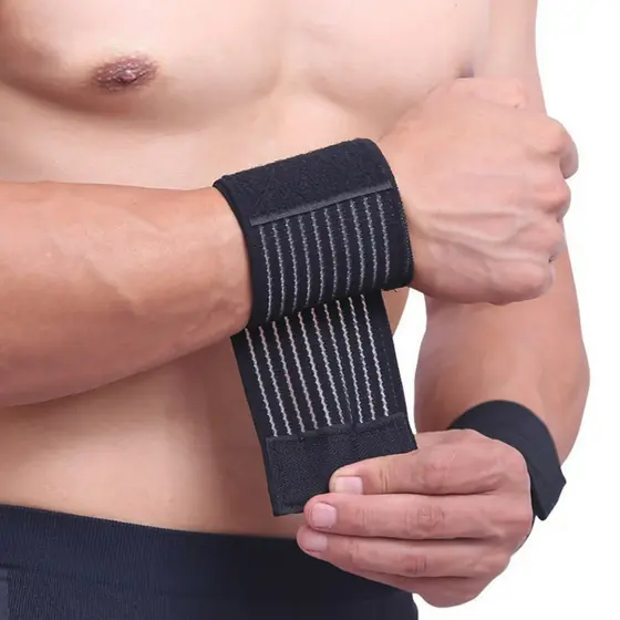Kit 2 Faixas Para Pulso Munhequeira Protetora Musculação
