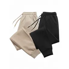 Kit 2 Calças Moletom Masculina Feminina Jogger Slim Premium Com Elástico e Punho Promoção