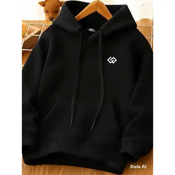 Moletom Infantil Masculino Canguru Com Capuz Blusa de Frio Menino Confortável Flanelado Quentinho