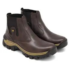 Bota Botina de Segurança / Trabalho toda em couro - Confortável e Resistente