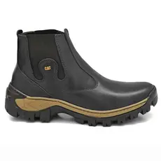 Bota Botina de Segurança / Trabalho toda em couro - Confortável, Solado Resistente, Fácil de Calçar