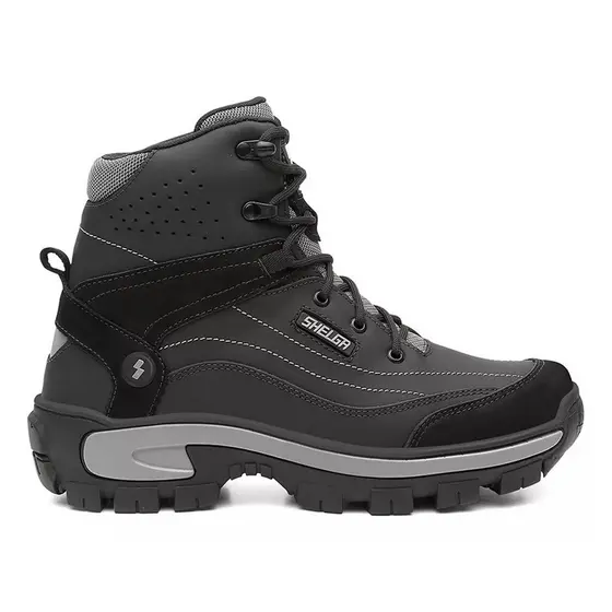 Bota Shelga Patagônia Cano Médio Biqueira PVC Preto