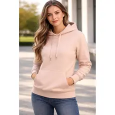 MOLETON FEMININO CANGURU LISO COM CAPUZ BLUSA DE FRIO CASACO