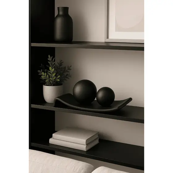 Bandeja Curva com Bolas Decorativas Rampa Com Esferas em Cerâmica