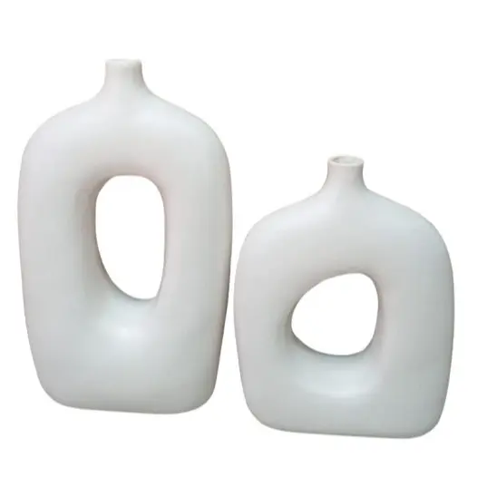 Kit Vaso Dupla Vasado Elegante Luxo Para Decoração Casa Sala
