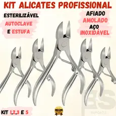 Alicate de Cortar Unha Profissional  1/2/3/5 UNIDADES Manicure Pedicure Cortador Cuticula em Aço Inox