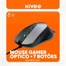 Kivee X Basike Mouse Gamer RGB Ergonômico 7200DPI Software programável Sensor Profissional MOU341