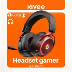 Kivee X Basike Sem fio Headset gamer Fone Bluetooth Com Microfone Com 2.4G Adaptador Original FON316A