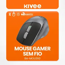 Kivee X Basike Mouse Sem Fio Bluetooth 2.4G Silencioso DPI Ajustável USB-C Ergonomico Bateria 600mAh MOU393