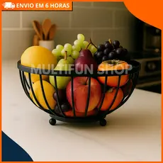 Fruteira Decorativa em Ferro e MDF – Ideal para Organizar Frutas com Modernidade