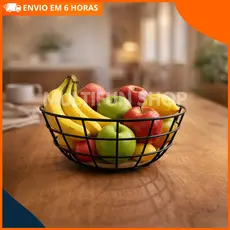 FRUTEIRA DE MESA EM FERRO EM BAMBU - CESTO DE FRUTAS, RECEPIENTE DE FRUTAS FRUTEIRA DE FERRO, ALIMENTAÇÃO SAUDÁVEL
