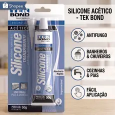 Silicone Acético Tekbond - Transparente 50g