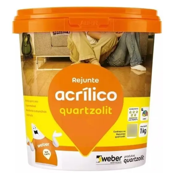 Rejunte Acrílico Weber Quartzolit 1kg - Cores Cor Bege