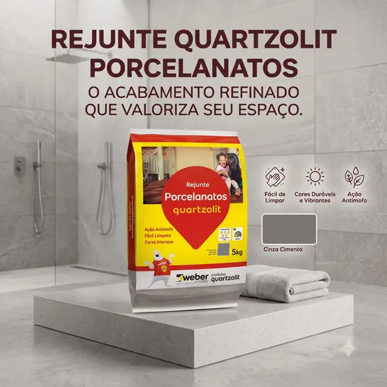 Rejunte Para Cerâmicas Flexível 1kg Cor  Quartzolit