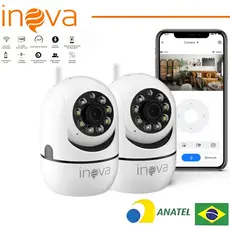 INOVA Wifi Babá Eletrônica Câmera segurança Sem Fio Visão Noturna 1080P 360° Câmera audio YOOSEE