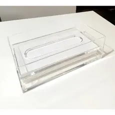 Caixa Porta Lenços De Papel Interfolha Acrilico Cristal Top