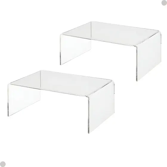Organizador De Armario Geladeira Em Acrilico 30x19cm - 2pç Cor Transparente