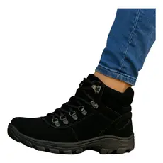 Bota Coturno Couro Legitimo Sola Borracha Costurada Durável