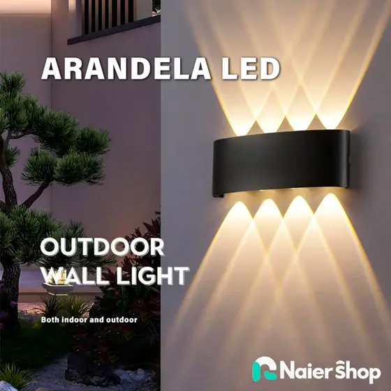 Arandela LED Meia Lua para Parede branco quente bivolt com Proteção IP65 para uso interno e externo
