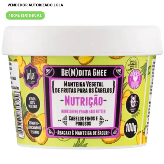 Lola Cosmetics Be(M)dita Ghee Nutrição - Máscara Capilar 100g
