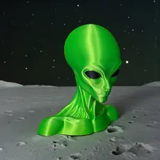Escultura Busto ET Extraterrestre Decoração busto Alien 15cm