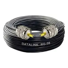 Cabo Coaxial Rg58 95%m Data Link  Px 2 Conector Soldado 40m