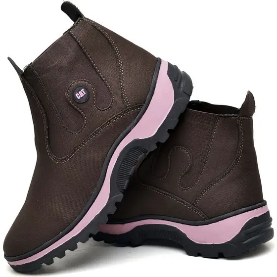 Botina Bota Masculina Cano Médio Feminina Estilo Texana Caterpillar Lançamento 2025