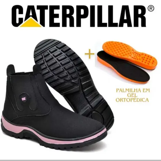 Bota Botina Caterpillar Feminina Estilo Texana + Palmilha Ortopédica Lançamento