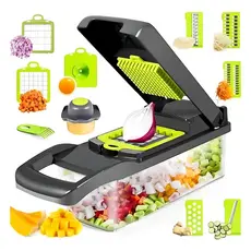 Cortador de Legumes 16 em 1 Multifuncional Fatiador Ralador Mandoline Cozinha Aço Inox